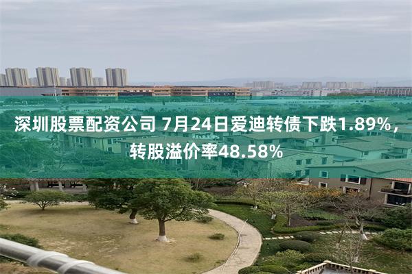 深圳股票配资公司 7月24日爱迪转债下跌1.89%，转股溢价率48.58%