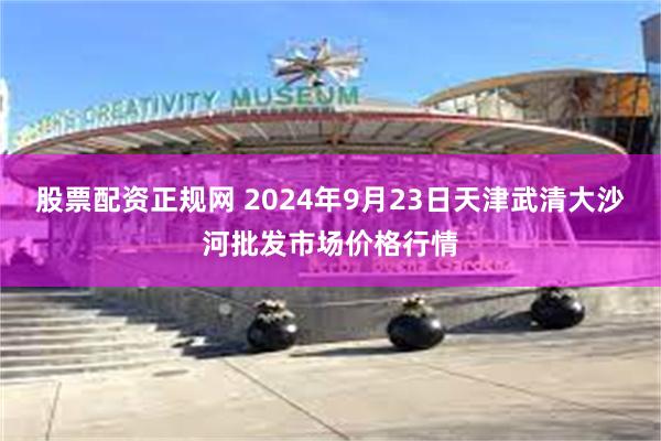 股票配资正规网 2024年9月23日天津武清大沙河批发市场价格行情