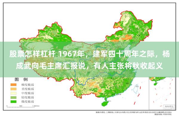 股票怎样杠杆 1967年，建军四十周年之际，杨成武向毛主席汇报说，有人主张将秋收起义